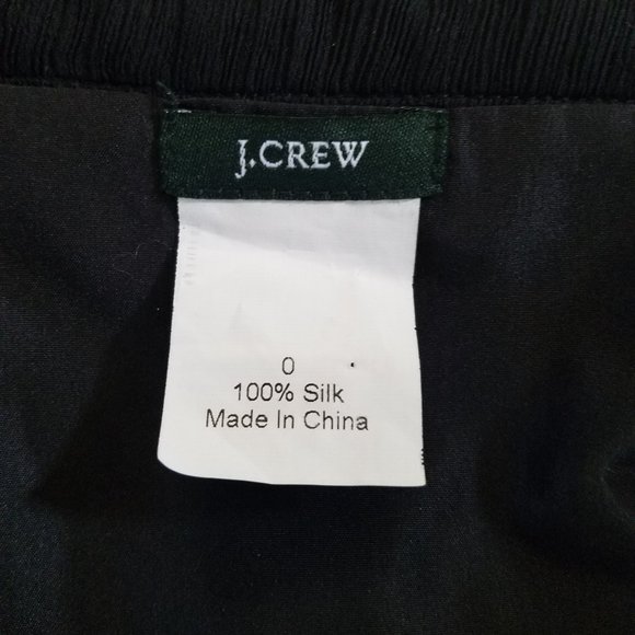 Women's J. Crew black 100% Silk, lined, casual or formal Dress - Sz 0 - Picture 3 of 4
